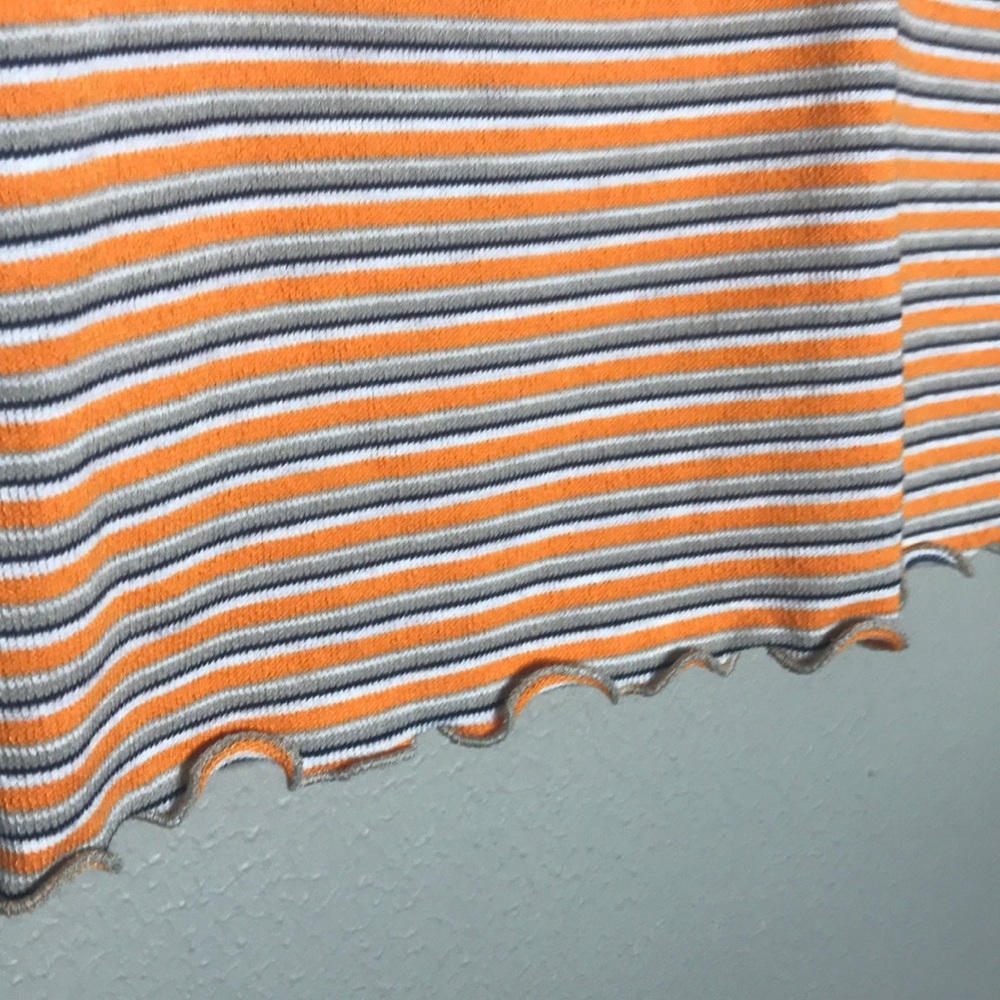 TOPSHOP Striped Ruffled Tee - Picture 5 of 7